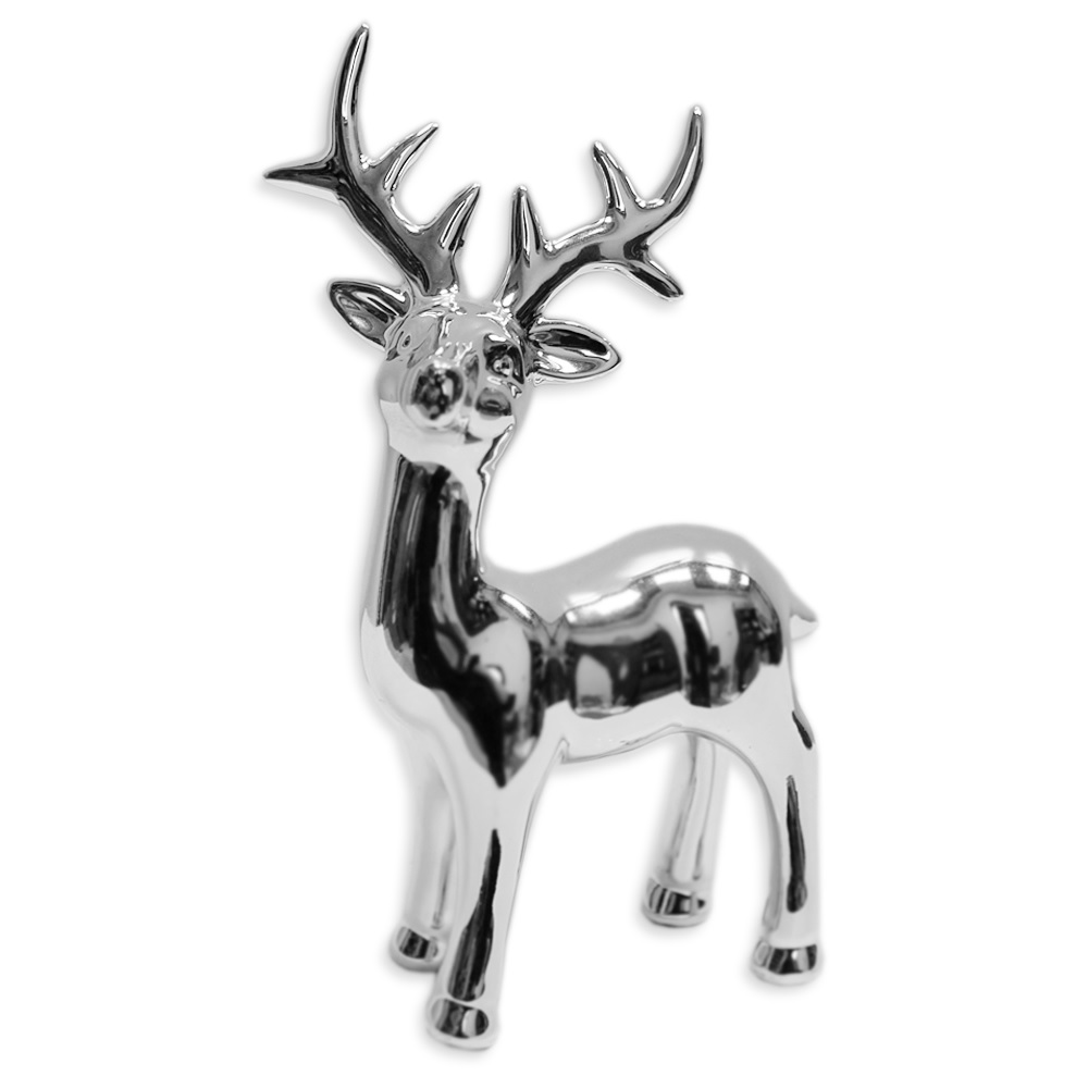 Jelen porcelán 18,5cm stříbrn